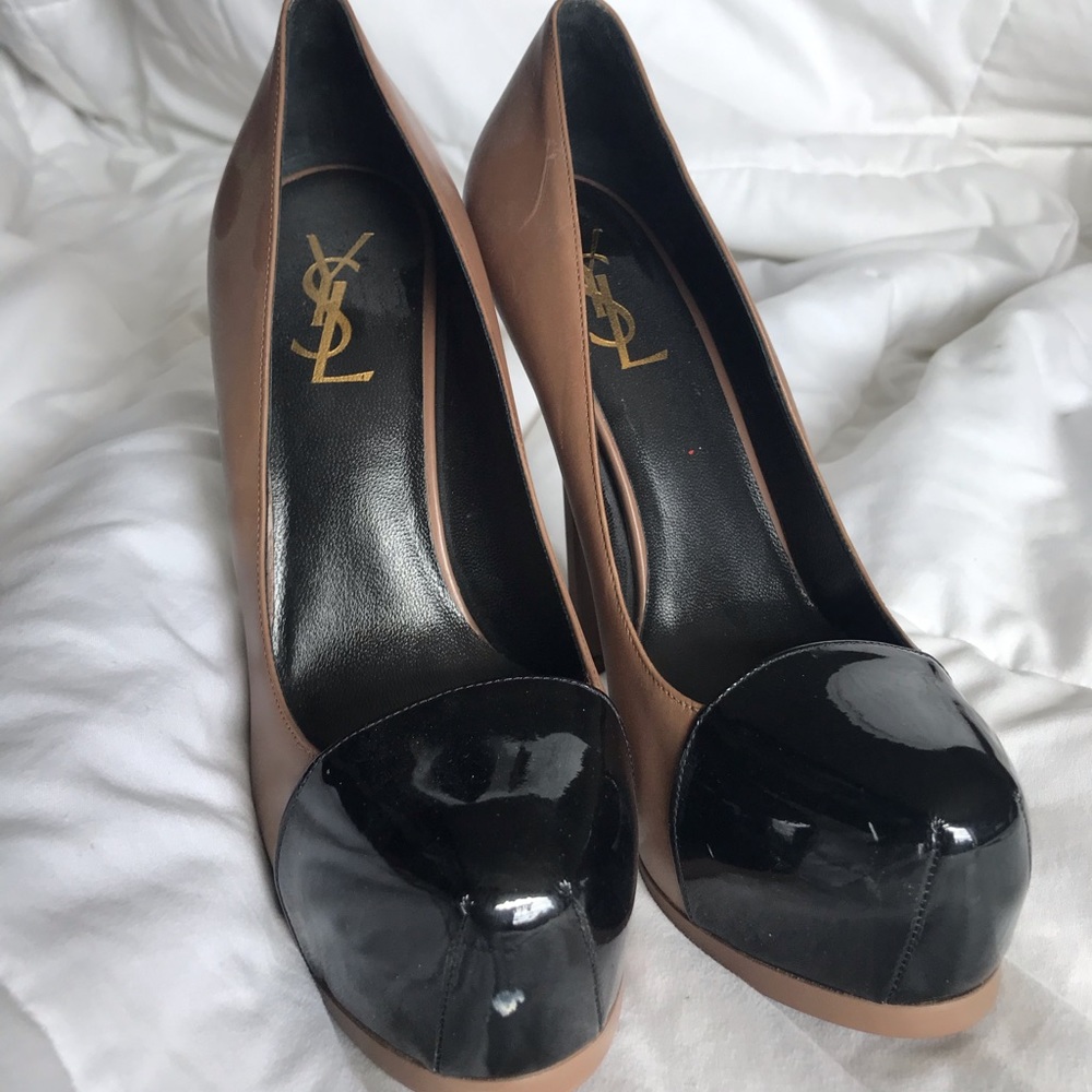 YSL Brown and Black Heels / Pumps